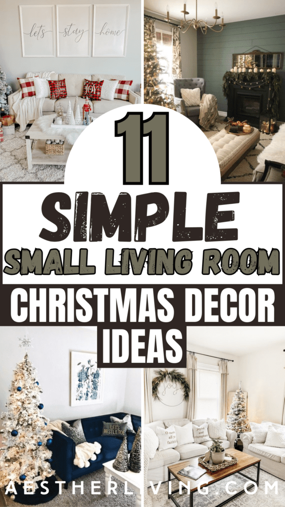 11 Simple Ways to Decorate a Small Living Room for Christmas - Aesther ...