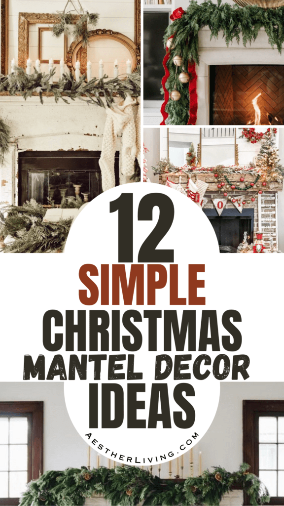 12 simple christmas mantel decor ideas