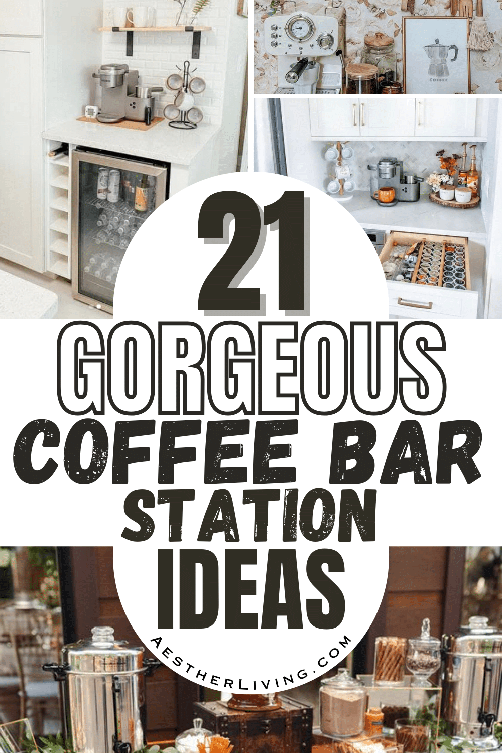 21 Gorgeous Coffee Bar Station Ideas (that will inspire) - Aesther Living