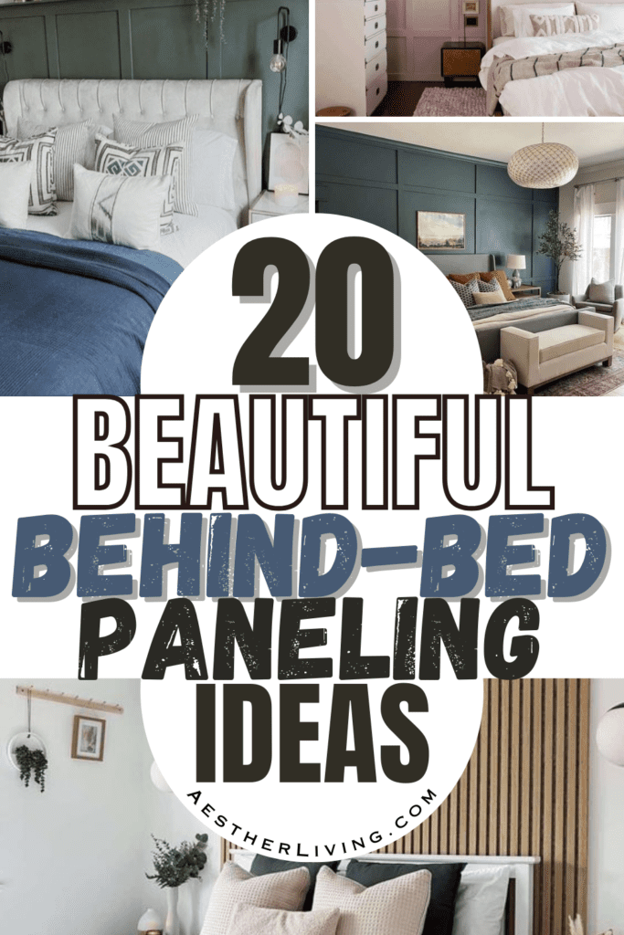behind bed wall paneling ideas