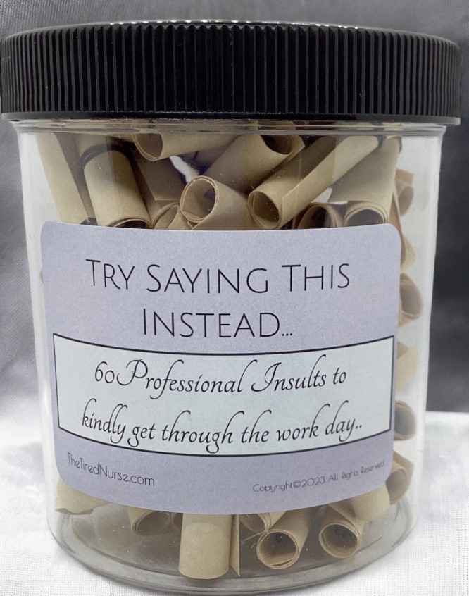 Professional Insults Affirmation Jar - Try Saying This Instead - Fun and Witty Affirmations for Work - Unique Gift for Office Humor - Etsy