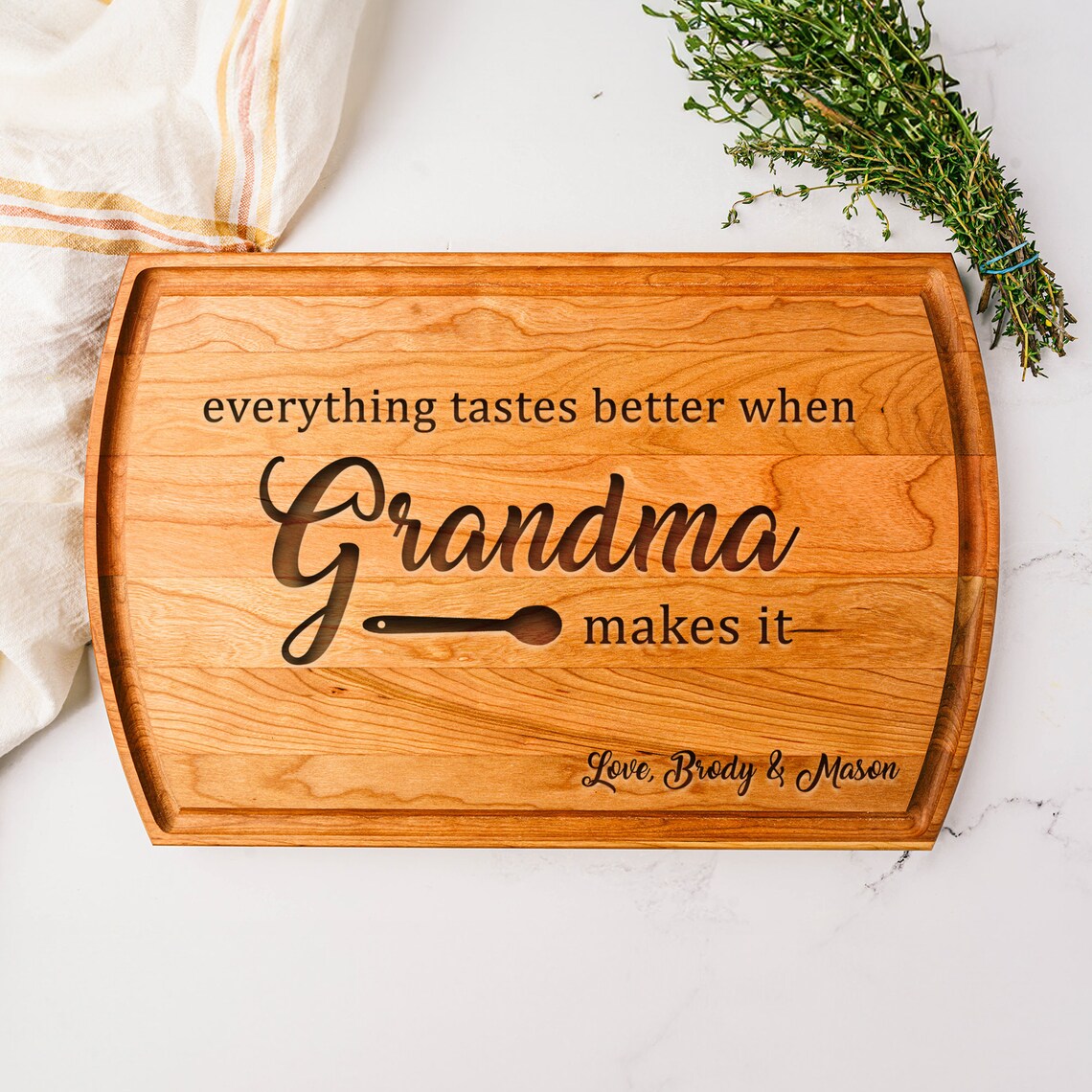 Mothers Day Cutting Board, Grandmother Gift, Grandma Gift, Mothers Day Gift, Grandma Mothers Day, Mothers Day Gift for Grandma, Wood, Rustic - Etsy