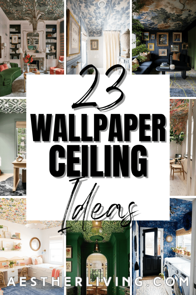 23 wallpaper ceiling ideas
