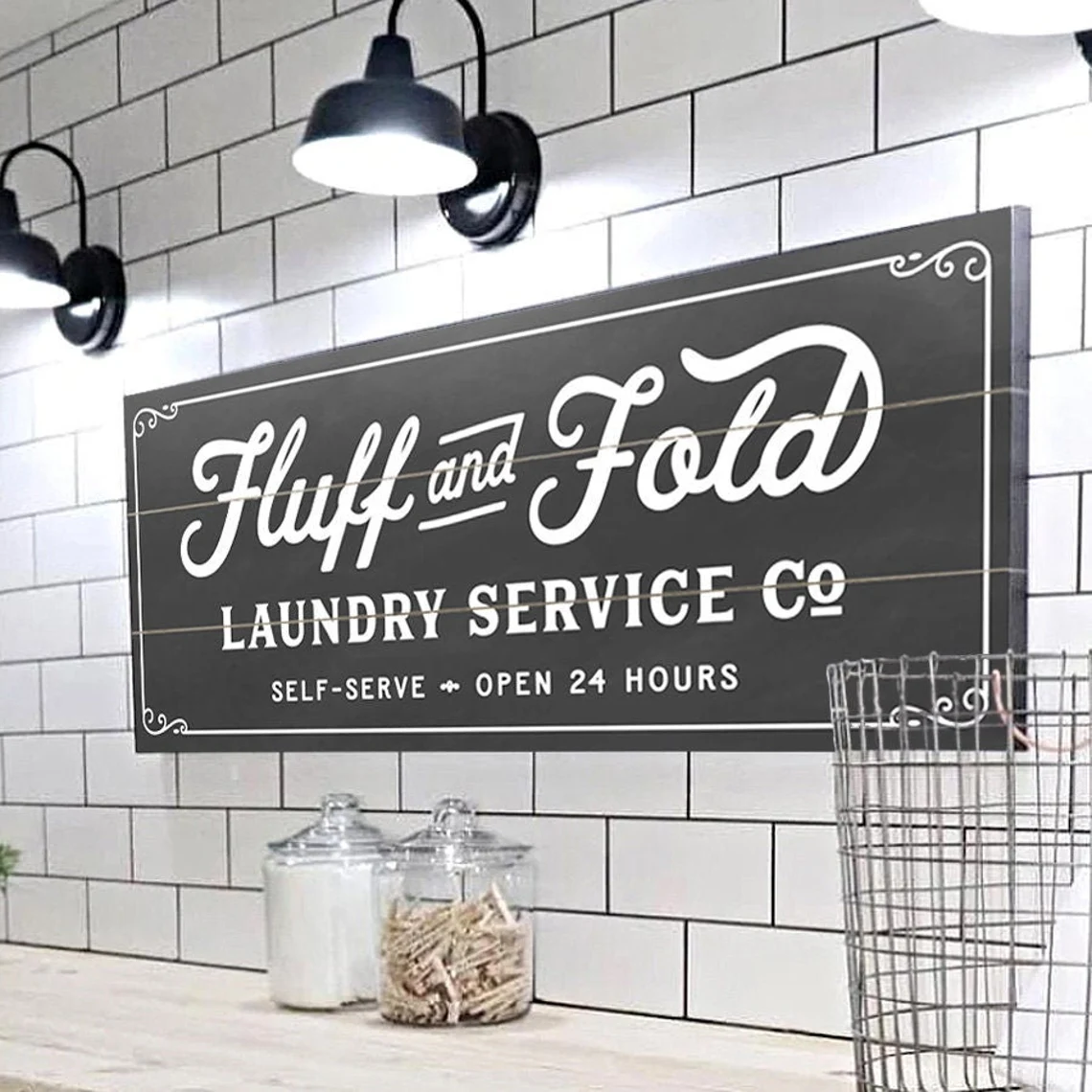 Fluff and Fold Laundry Service Co Wrapped Canvas Sign Laundry Room Decor Laundry Art Wash Room Sign - Etsy UK