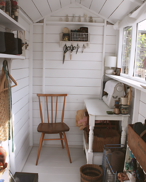 outdoor home sewing room
