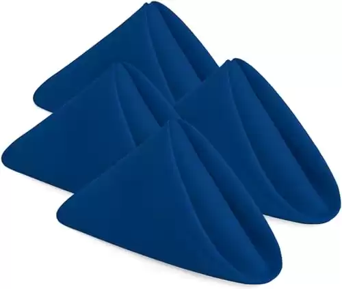 Utopia Home [24 Pack, Royal Blue] Cloth Napkins 17x17 Inches, 100% Polyester Dinner Napkins with Hemmed Edges, Washable Napkins Ideal for Parties, Weddings and Dinners