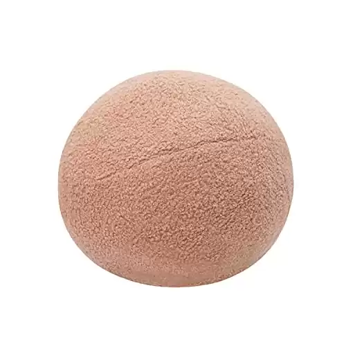 conrtems Spherical Nordic Style Throw Pillows and Cushions. Plush Ball Ornament. Can be Used for Sofa, Tatami, etc. Simple and Beautiful. (Khaki)