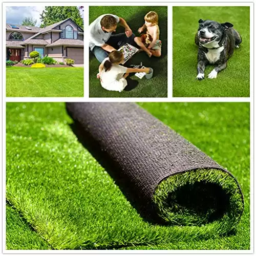 Fas Home Artificial Grass Turf 3FTX10FT, 1.38" Pile Height Realistic Synthetic Grass, Indoor Outdoor Pet Faux Grass Astro Rug Carpet for Garden Backyard Patio Balcony