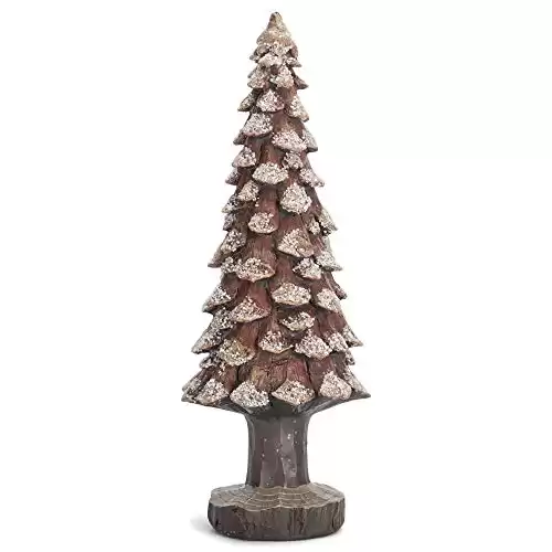 Transpac X9186 Res Pinecone Snow Tree, Large, 11-inch Height