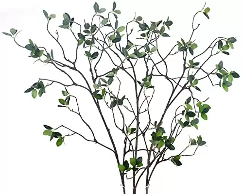 SzJias Artificial Branches for Vase Faux Stems Greenery Plant Stems for Vase Fake Tree Branches (3 Branches, 41.7 inch/Branches)